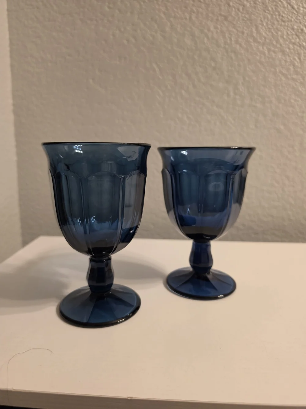 Noritake Deep Blue Provincial Stemmed Goblets - Set of 2